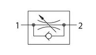 фото Дроссель пневматический с обратным клапаном, цанговый к пневмоцилиндру G 1/8 GZ, трубка fi 6 мм, пластик, 188.018-6 3