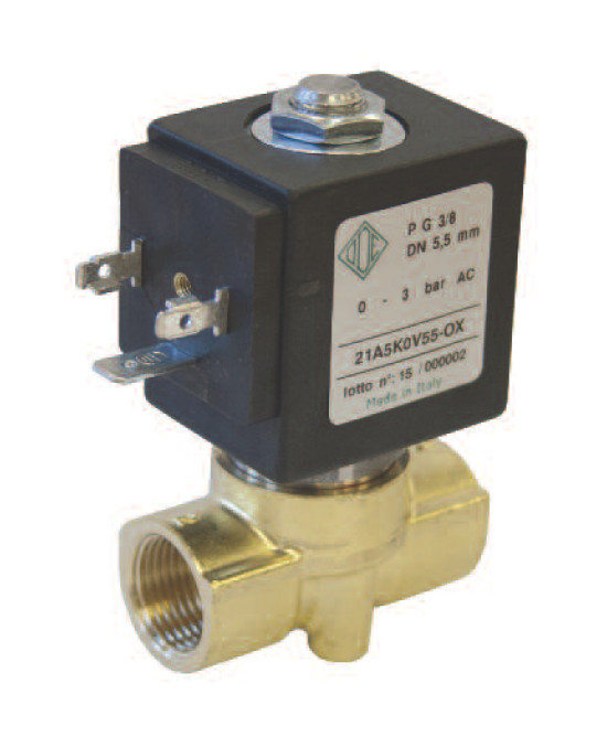 фото Электромагнитный клапан 2/2 NC G3/8 кислород FKM, 0-6 бар, 24V DC | Aignep, 21A5K0V45X-14024D 2