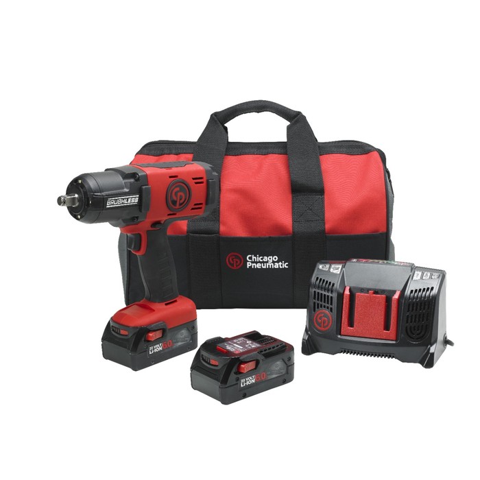 фото Гайковерт ударный аккумуляторный 1/2" - набор 6.0Ah | Chicago Pneumatic, CP8849 PACK 6.0AH 12