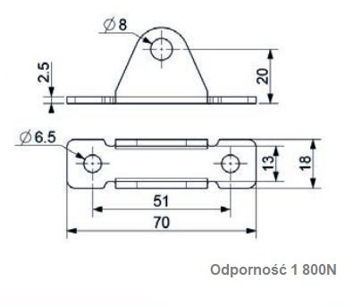 фото Кріплення газової пружини настінне пряме, шток fi 8 мм, до 1800N | Pneumat, HG 100/2 3