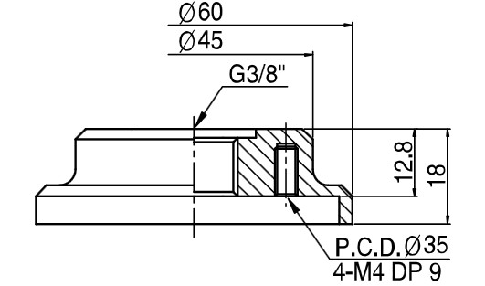 фото Кріплення присоски G3/8"внутр з фільтром до  75, 90mm (VB,VF,VFC), 38FA-FIL 2