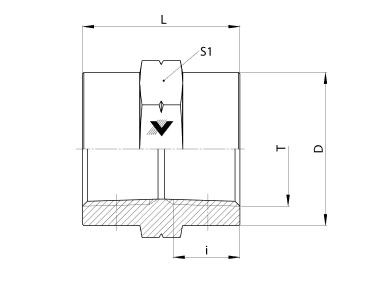 фото Муфта гідравлічна G 1/2 NPT-f, нерж.сталь, MHN 1/2-1/2 2