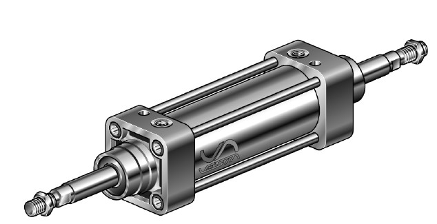 фото Пневмоциліндр ISO6431 D200x400 з двостороннім штоком | Pneumat, XJC200.0400P 1