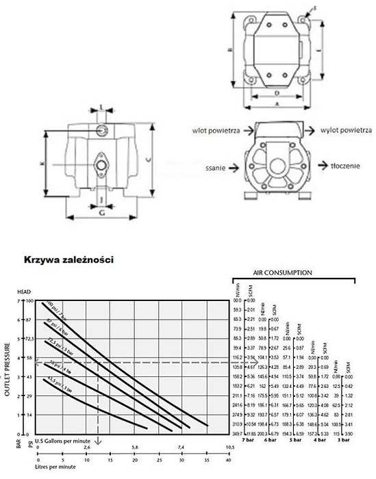 фото Насос мембранний SAMOA DF30 1/2" PP/PTFE+PTFE | SAMOA, DF30PPSTSTTBAS 6