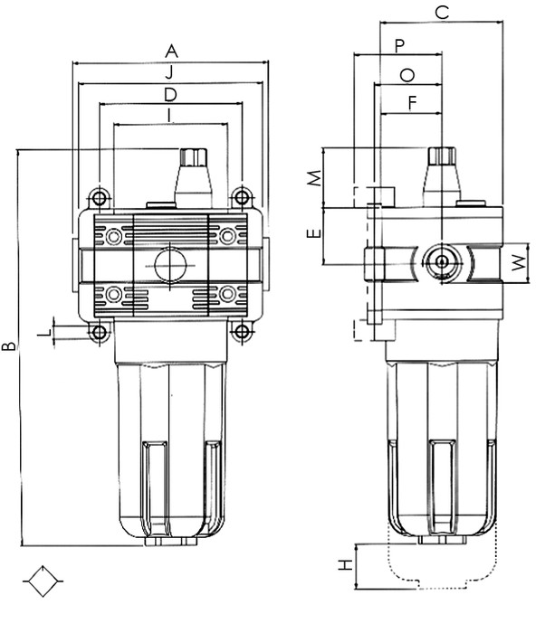 фото Маслорозпилювач стиснутого повітря G 1/4 GW до 15 бар, Standard | Aignep, T040103000100 2