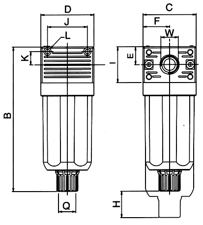 фото Фільтр стиснутого повітря G 1/8 GW до 15 бар 21 мікрон, Standard mini | Aignep, T010002201000 2