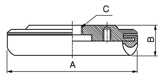 фото Присоска VS100, кріплення G1/2" внутр., матеріал EPDM, VS100-E-12F 2