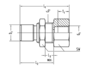 фото Соединение цанговое панельного монтажа 2 уплотнения FPM Viton G 1/4 резьба внутренняя к шлангу fi 12 мм, M22x1, VT1402-0309CNI 2