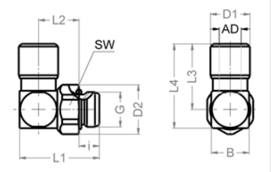фото З'єднання цангове кутове G1/8 до шланга 8, латунь; FPM, VT2440-0206 2