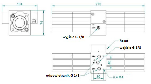 фото Усилитель давления (бустер) fi 40 1:4 с редуктором, B-932/2 3