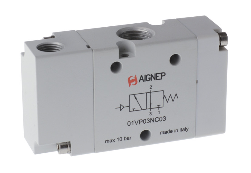 Клапан розподільник пневматичний 3/2 G 1/8 NC, моностабільний, ATEX | Aignep