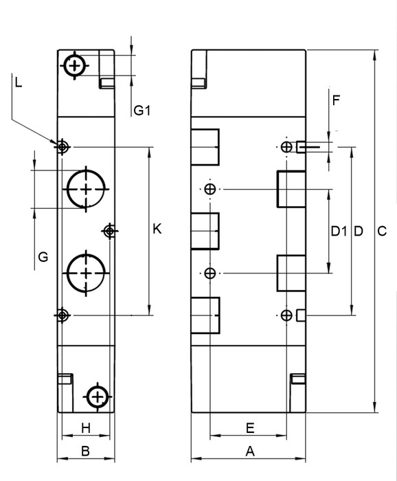 фото Пневматический клапан 5/3, G1/4, CO, EX | Aignep, 01VP07OC03 2
