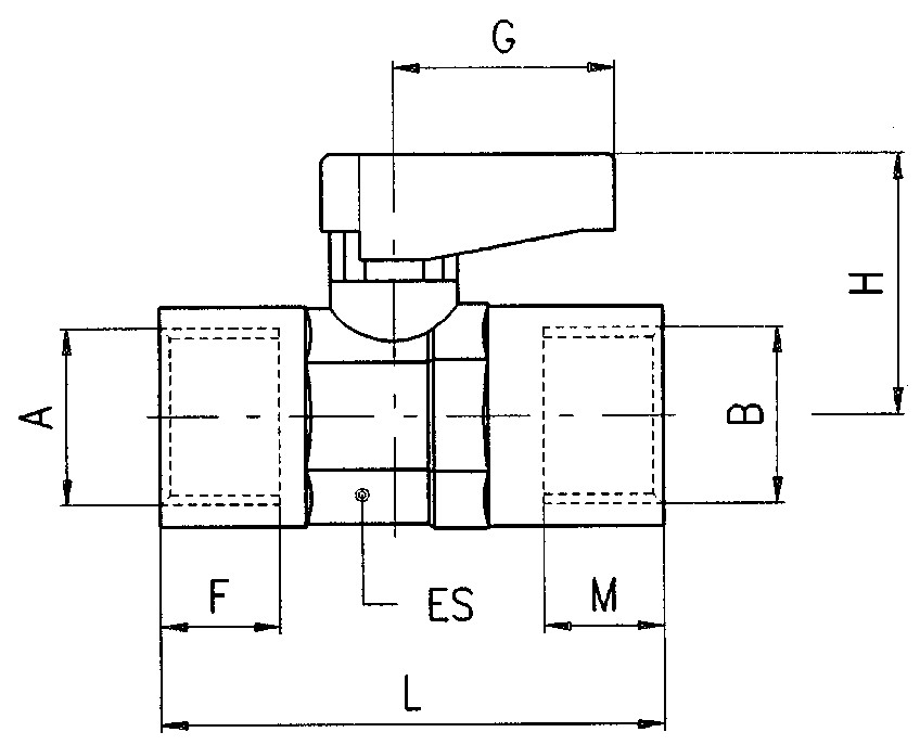 фото Кран кульовий Ghilux mini R 1/4 РВ/РВ, PN20, різьбовий, латунь нікельована, PTFE /NBR, 6300 1/4-1/4 2