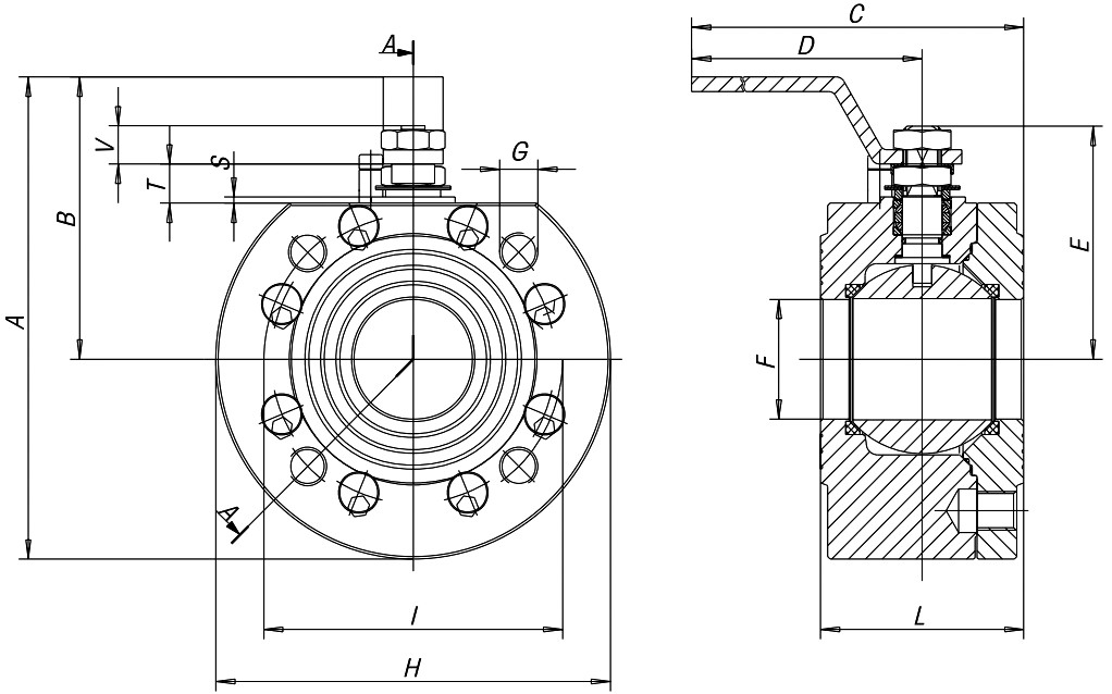 фото Кран кульовий фланцевий SELENE DN80 A105 PTFE з блоку 16/40 B | EFFEBI, 2903X611 3