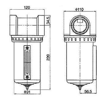 фото Фільтр повітряний 2" 1,5 -8,5 бар серія Flowmatik | Pneumat, AF900A-20 2