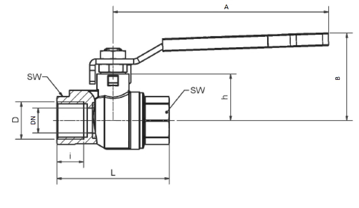 фото Кульовий кран 1 1/2" для газу PN16 з DVGW нерж. ВВ, 3350.107-ES 2