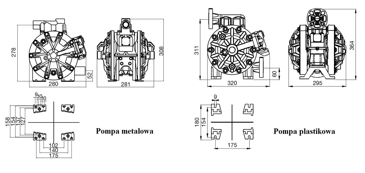 фото Насос мембранний SAMOA DP200 1" C.Acetal/PTFE+PTFE | SAMOA, DP200PDSTCTTFAS 6