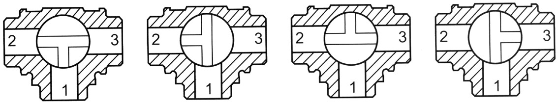 фото Кран кульовий триходовий TRIFLUX kula типу T, R 3/8 GW, PN40, нікельована латунь | EFFEBI, 1120N203 3