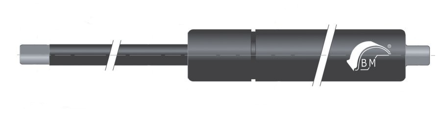 фото Газовая пружина толкающая 20/40 с резьбой M14 3000N, ход 300 мм, длина 716 мм | Pneumat, ST 300 3000N V D20 1