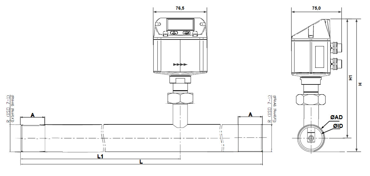 фото Витратомір VA520 + MODBUS з вимірювальною секцією G1/2" | CS Instruments, 0695.0521 2