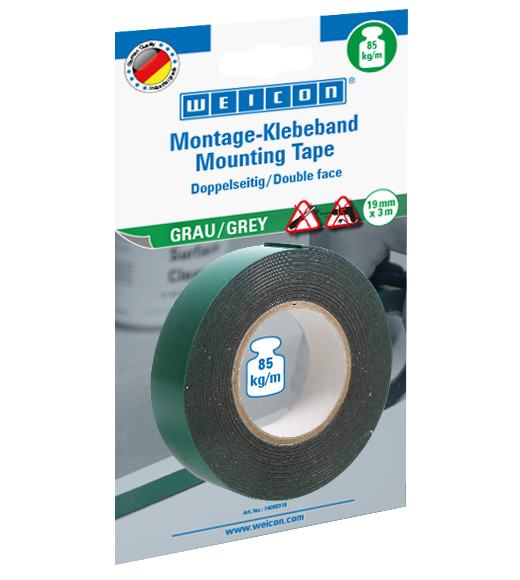 фото WEICON Mounting Tape 3 м двосторонній скотч, сірий | WEICON, 14050319-51 2