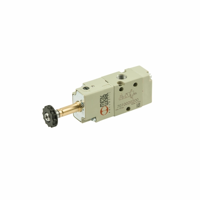 фото Розподільник пневматичний 5/3 центральний відкритий, G 1/2, 230 V AC Metal Work 1