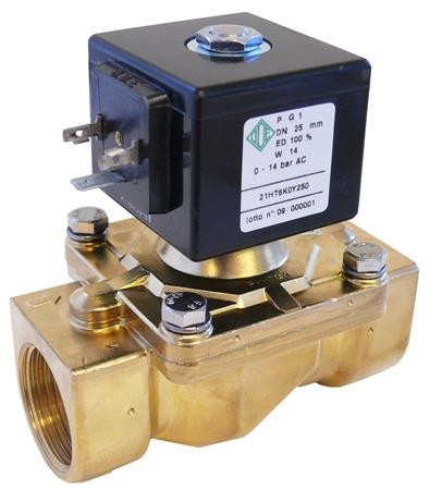 Електромагнітний клапан 2/2 NC, G1/2 FKM+PA, без котушки | Aignep