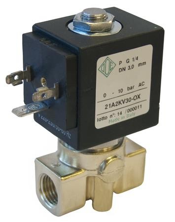 фото Электромагнитный клапан 2/2 NC G1/8 кислород FKM, 0-25 бар, 24V DC | Aignep, 21A3K0V25X-12024D 1