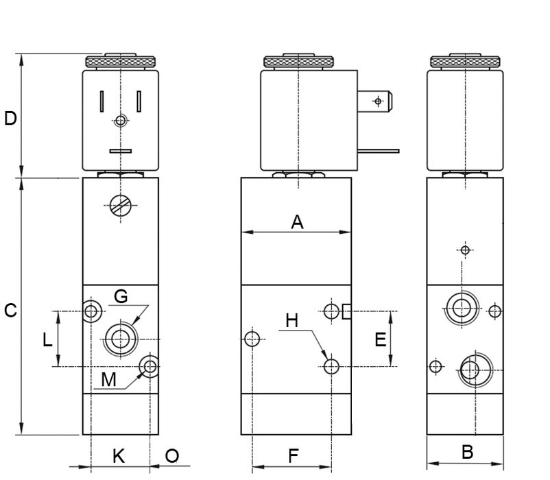 фото Електромагнітний клапан 3/2 NC G1/2, повернення пружиною ATEX | AZ Pneumatica, 324 ME X 3