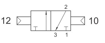 фото Клапан пневматичний розподільник 3/2 G 1/8 бістабільний | AZ Pneumatica, 321 CC 5
