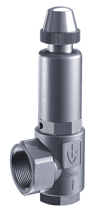 фото Угловой клапан безопасности для воды DN20 G3/4-G11/4 Р откр.=4,5 бар | GOETZE, 451W.20/32-4,5 1