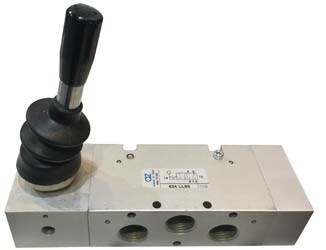 фото Клапан распределитель ручной пневматический 5/2 G 1/2 бистабильный, без пружины, рычаг, AZ Pneumatica, 524 LL90 2