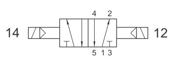 фото Электроклапан распределитель пневматический 5/2 G 3/8 бистабильный, AZ Pneumatica | AZ Pneumatica, 523 EE 3