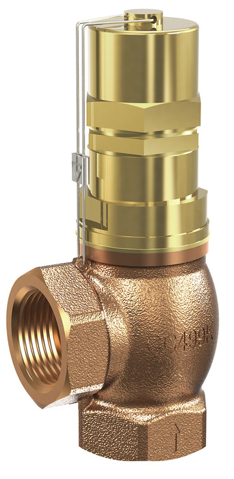 фото Кутовий спусковий клапан для пари, бронза G3/4" рег.0,5-2,5 bar, 618P.20.0,5-2,5 1