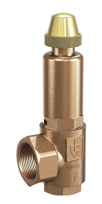 фото Кутовий клапан безпеки для води DN32 G11/4-G2 Р відкр.=0,5 bar, 851W.32/50-0,5 1