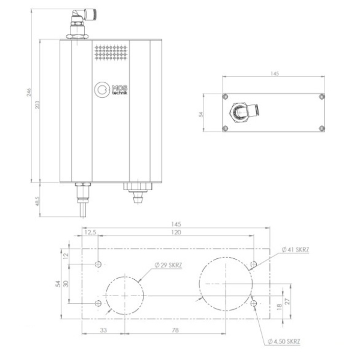 фото Rurka wirowa– chłodzenie rozdzielaczy 12 mm, 820 W, 78 dB, 560 l/min, anodyzowane alu., CHR-PT-820 2