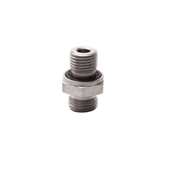 Przyłącze proste hydrauliczne GE 08 LR BSP 1/4 ED stal węglowa, DIN2353, seria lekka