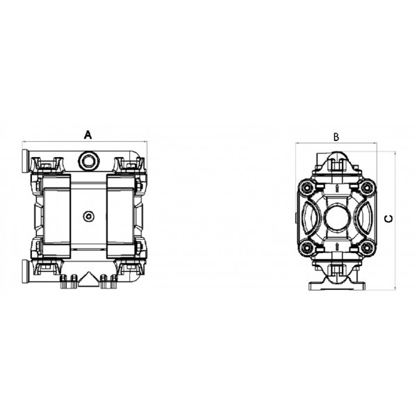 фото Насос мембранний SS35 FDA 35 л/хв SS EP/NBR+PTFE/SS | MECLUBE, 028-F035-AB1 2