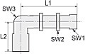 фото З’єднання зажимне панельного монтажу кутове до труби 6, сталь оцинкована, V 180 2