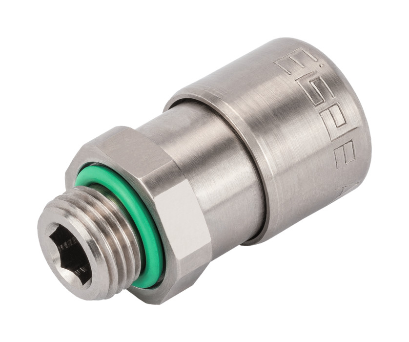 фото З’єднання цангове пряме 2 ущільнення FPM Viton G 1/8 різьба зовнішня до шлангу fi 4 мм, VT1428-0202CNI 1