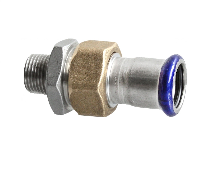 Американка fi22x1/2'' різьба зовнішня, EDELSTAHL-M, нержавіюча сталь 316L, EFFEBI-PRESS