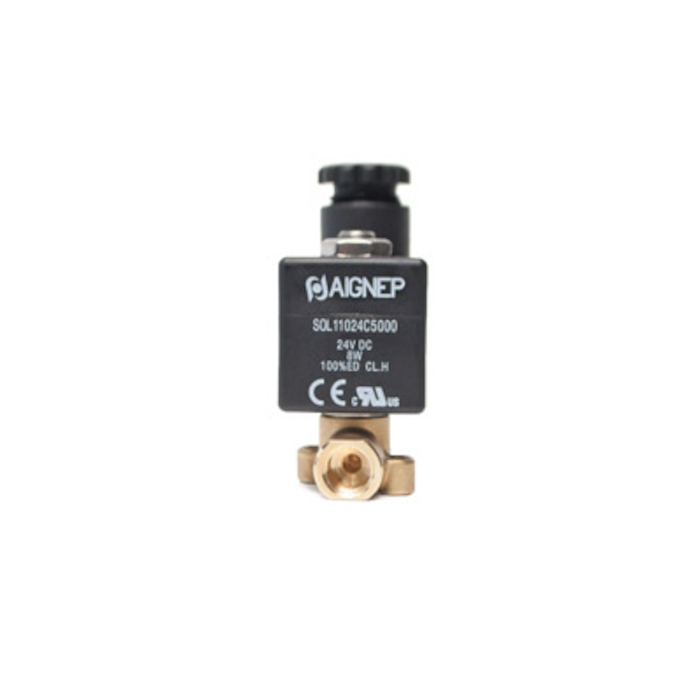 Клапан електромагнітний мембранний 2/2 NC, G 1/4, FKM, 0-30 bar, DN3, 220V AC | Aignep