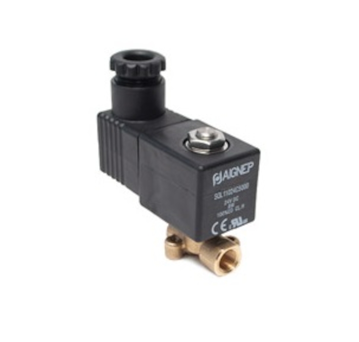 фото Клапан електромагнітний мембранний 2/2 NC, G 1/4, FKM, 0-30 bar, DN3, 220V AC | Aignep, FMM 02F 14-D V NC A 2