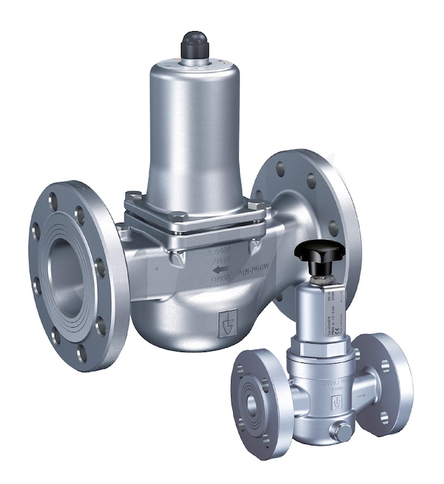 Клапан скидання тиску фланцевий DN20, регулювання 0,5-2 бар, нержавіюча сталь, EPDM | GOETZE