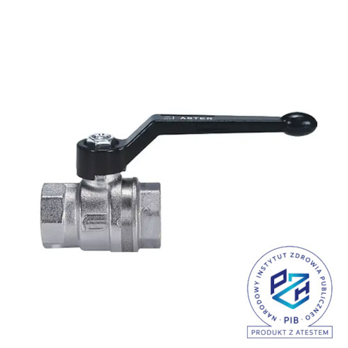 Кульовий кран ASTER 2 1/2" ВВ латунь нікельована до 40 бар | EFFEBI