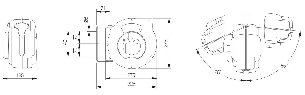 фото Катушка для электрического кабеля серия 103 Roll Master Plus 230V, L=15 m, провод 3x1,5 mm2, 10311020 4