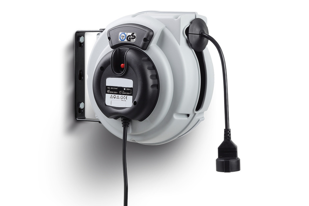 фото Катушка для электрического кабеля серия 103 Roll Master Plus 230V, L=15 m, провод 3x1,5 mm2, 10311020 1