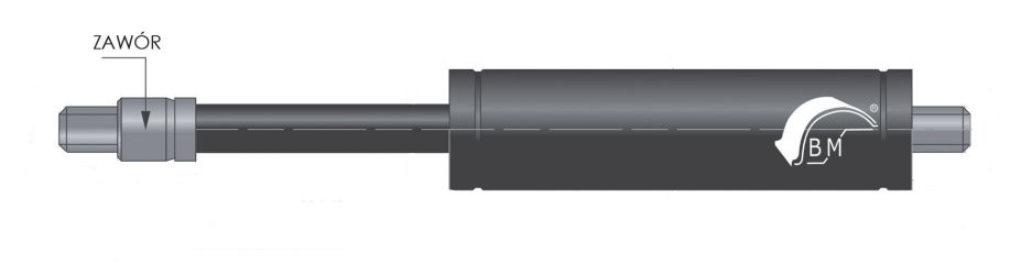 Газовая пружина втягивающая 10/28 с резьбой M8 300N, ход 100 мм, длина 300 мм | Pneumat