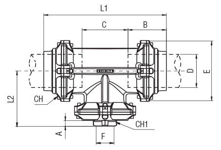 фото Трійник редукційний Fi-110 1 1/2’’W NPTF,система Infinity | Aignep, 90237 110-11/2 3