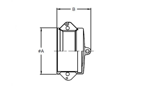 фото Соединение Camlock типа DC из полипропилена PP, заглушка штекера DN100, 4 дюйма, DC-400-PP, 115.40-PP 2
